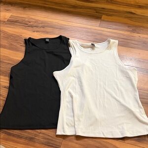 SHEIN Black and White Tank Tops